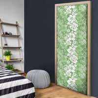 Hawaiian Lei Day Door Cover Green Hibiscus Flowers Lei Art LT9 - Polynesian Pride