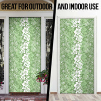 Hawaiian Lei Day Door Cover Green Hibiscus Flowers Lei Art LT9 - Polynesian Pride