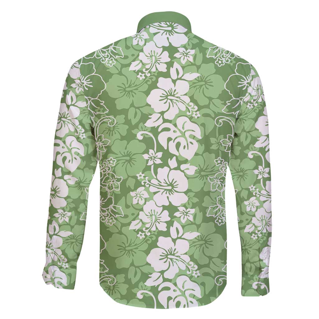 Hawaiian Lei Day Family Matching Tank Maxi Dress and Hawaiian Shirt Green Hibiscus Flowers Lei Art LT9 - Polynesian Pride