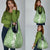Hawaiian Lei Day Grocery Bag Green Hibiscus Flowers Lei Art