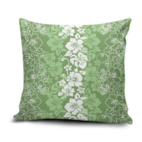 Hawaiian Lei Day Pillow Cover Green Hibiscus Flowers Lei Art LT9 Green - Polynesian Pride