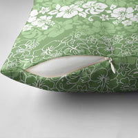 Hawaiian Lei Day Pillow Cover Green Hibiscus Flowers Lei Art LT9 - Polynesian Pride