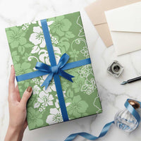Hawaiian Lei Day Wrapping Paper Green Hibiscus Flowers Lei Art LT9 - Polynesian Pride