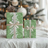 Hawaiian Lei Day Wrapping Paper Green Hibiscus Flowers Lei Art LT9 - Polynesian Pride