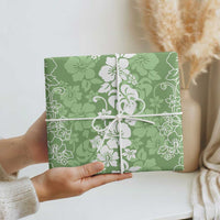 Hawaiian Lei Day Wrapping Paper Green Hibiscus Flowers Lei Art LT9 - Polynesian Pride