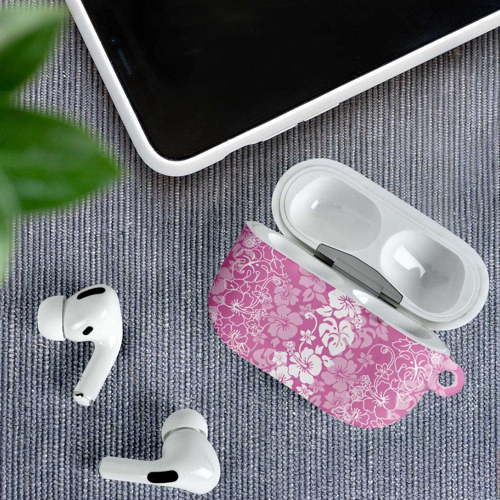 Hawaiian Lei Day AirPods Case Pink Hibiscus Flowers Lei Art - Polynesian Pride