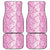 Hawaiian Lei Day Car Mats Pink Hibiscus Flowers Lei Art
