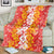 Hawaiian Lei Day Blanket Red Hibiscus Flowers Lei Art