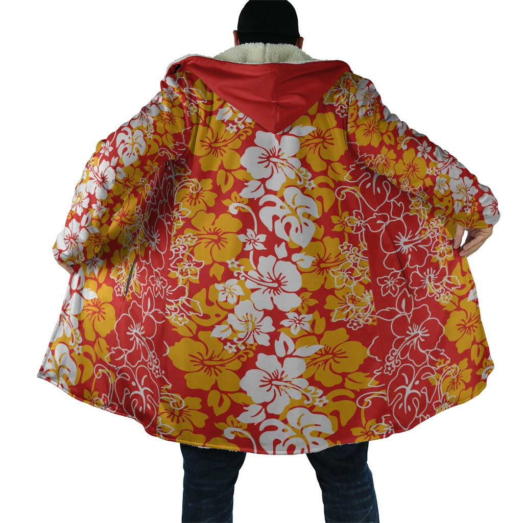 Hawaiian Lei Day Cloak Red Hibiscus Flowers Lei Art LT9 - Polynesian Pride