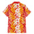 Hawaiian Lei Day Family Matching Mermaid Dress and Hawaiian Shirt Red Hibiscus Flowers Lei Art