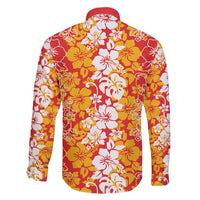 Hawaiian Lei Day Family Matching Tank Maxi Dress and Hawaiian Shirt Red Hibiscus Flowers Lei Art LT9 - Polynesian Pride
