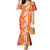 Hawaiian Lei Day Mermaid Dress Red Hibiscus Flowers Lei Art