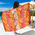 Hawaiian Lei Day Sarong Red Hibiscus Flowers Lei Art