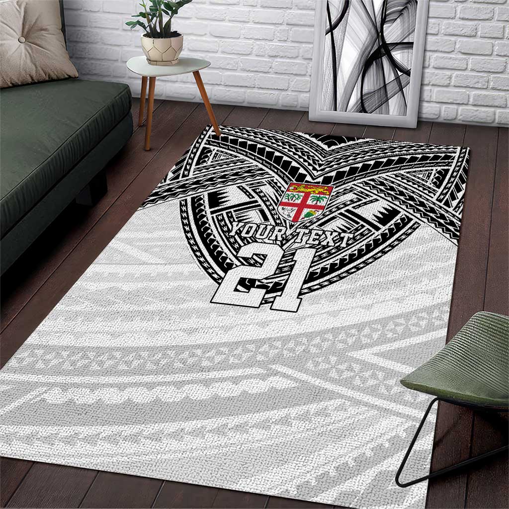 Flying Fijians Pacific Fiji Rugby Custom Area Rug Polynesian Pattern