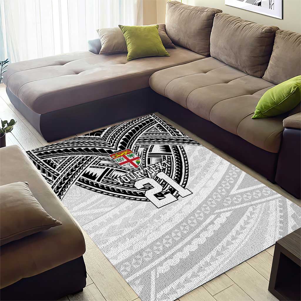 Flying Fijians Pacific Fiji Rugby Custom Area Rug Polynesian Pattern