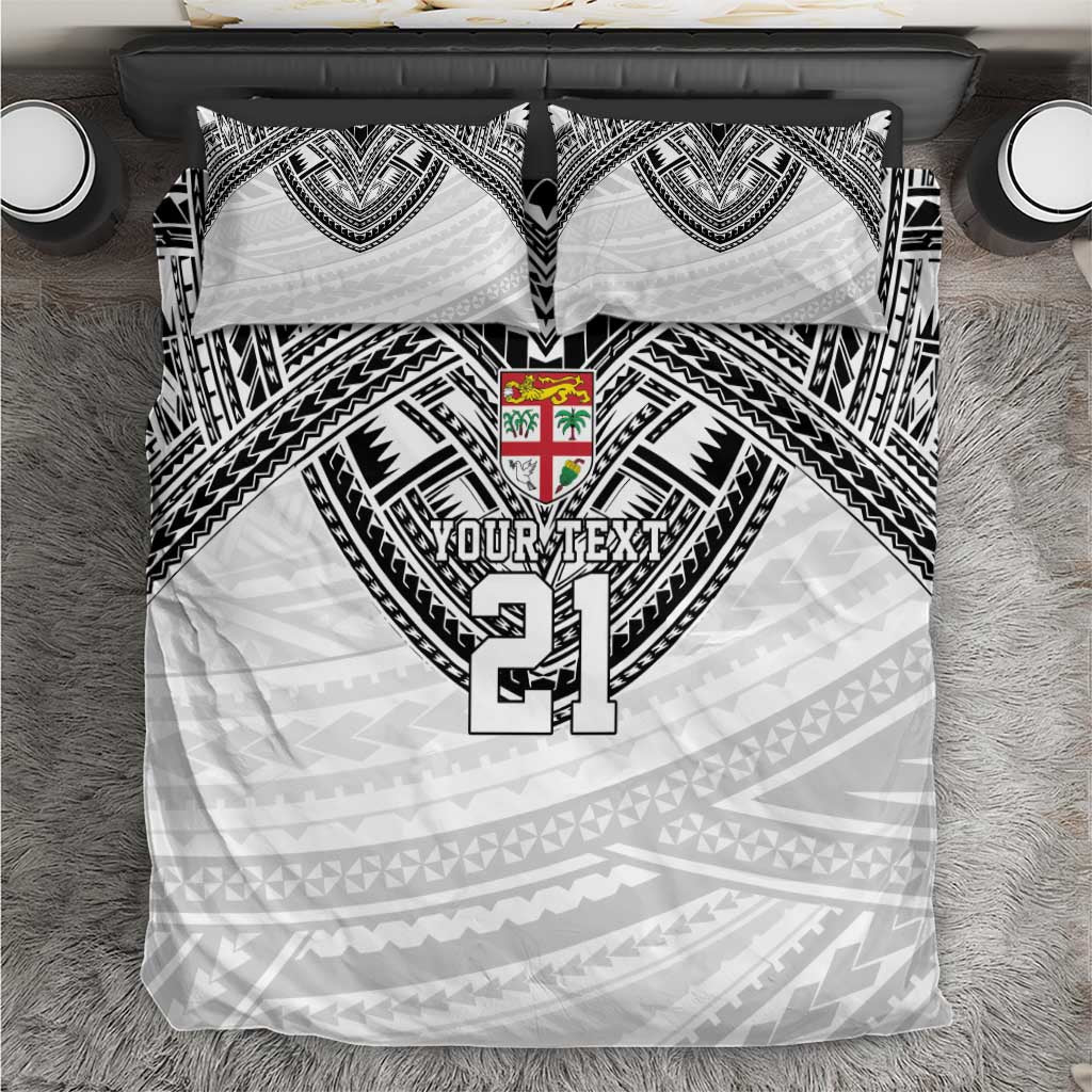 Flying Fijians Pacific Fiji Rugby Custom Bedding Set Polynesian Pattern