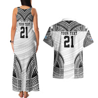 Flying Fijians Pacific Fiji Rugby Custom Couples Matching Tank Maxi Dress and Hawaiian Shirt Polynesian Pattern