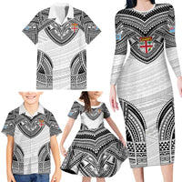 Flying Fijians Pacific Fiji Rugby Custom Family Matching Long Sleeve Bodycon Dress and Hawaiian Shirt Polynesian Pattern LT9 - Polynesian Pride