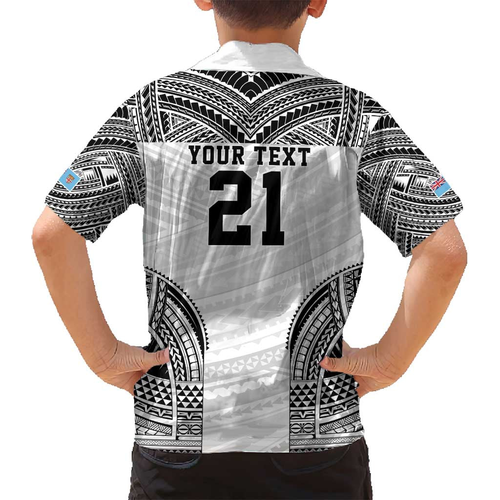 Flying Fijians Pacific Fiji Rugby Custom Family Matching Off Shoulder Maxi Dress and Hawaiian Shirt Polynesian Pattern LT9 - Polynesian Pride
