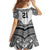 Flying Fijians Pacific Fiji Rugby Custom Family Matching Off Shoulder Short Dress and Hawaiian Shirt Polynesian Pattern