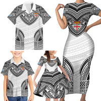 Flying Fijians Pacific Fiji Rugby Custom Family Matching Short Sleeve Bodycon Dress and Hawaiian Shirt Polynesian Pattern LT9 - Polynesian Pride