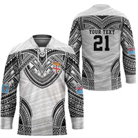 Flying Fijians Pacific Fiji Rugby Custom Hockey Jersey Polynesian Pattern - Polynesian Pride