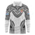 Flying Fijians Pacific Fiji Rugby Custom Long Sleeve Polo Shirt Polynesian Pattern