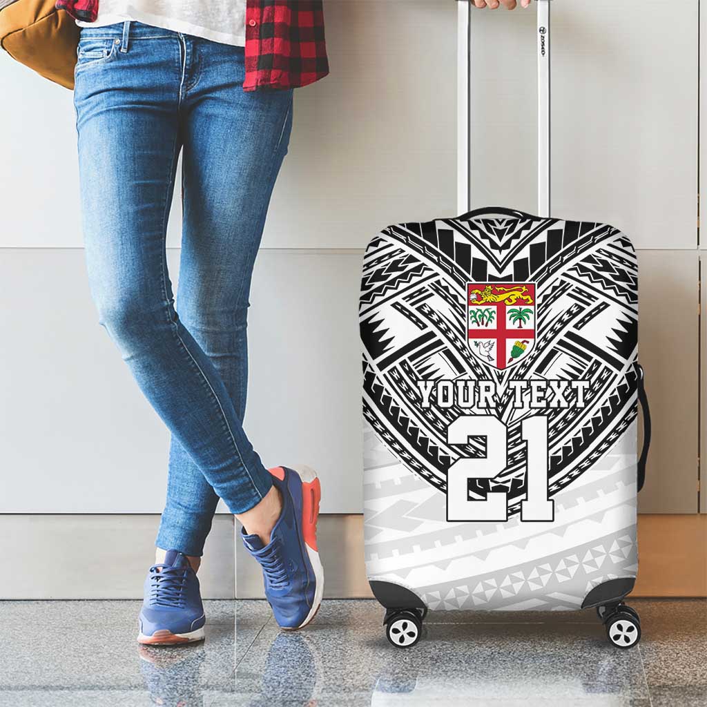 Flying Fijians Pacific Fiji Rugby Custom Luggage Cover Polynesian Pattern