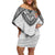 Flying Fijians Pacific Fiji Rugby Custom Off Shoulder Short Dress Polynesian Pattern