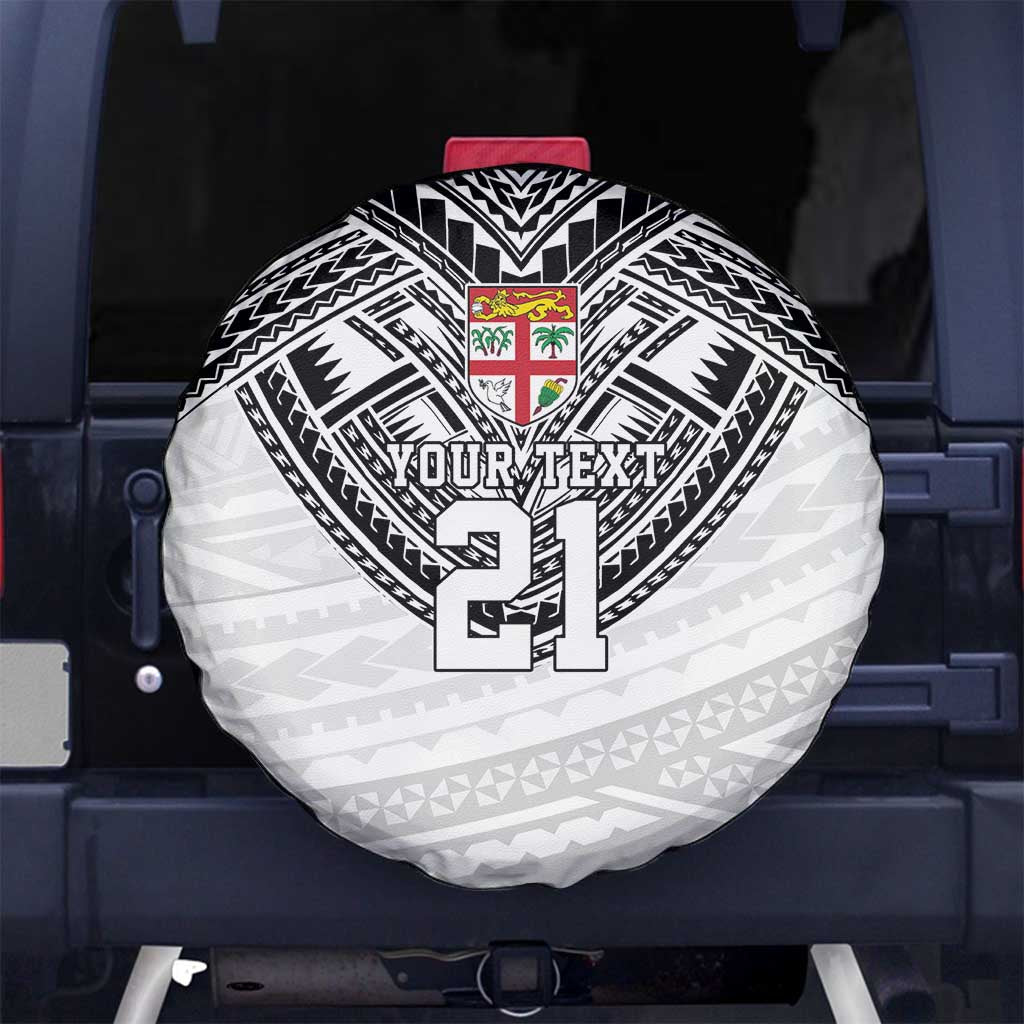 Flying Fijians Pacific Fiji Rugby Custom Spare Tire Cover Polynesian Pattern