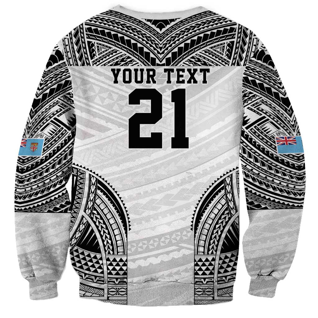 Flying Fijians Pacific Fiji Rugby Custom Sweatshirt Polynesian Pattern