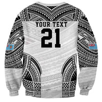 Flying Fijians Pacific Fiji Rugby Custom Sweatshirt Polynesian Pattern