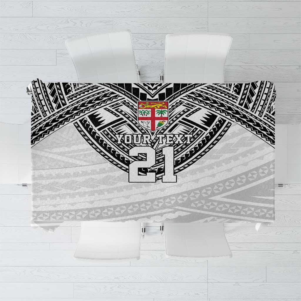 Flying Fijians Pacific Fiji Rugby Custom Tablecloth Polynesian Pattern