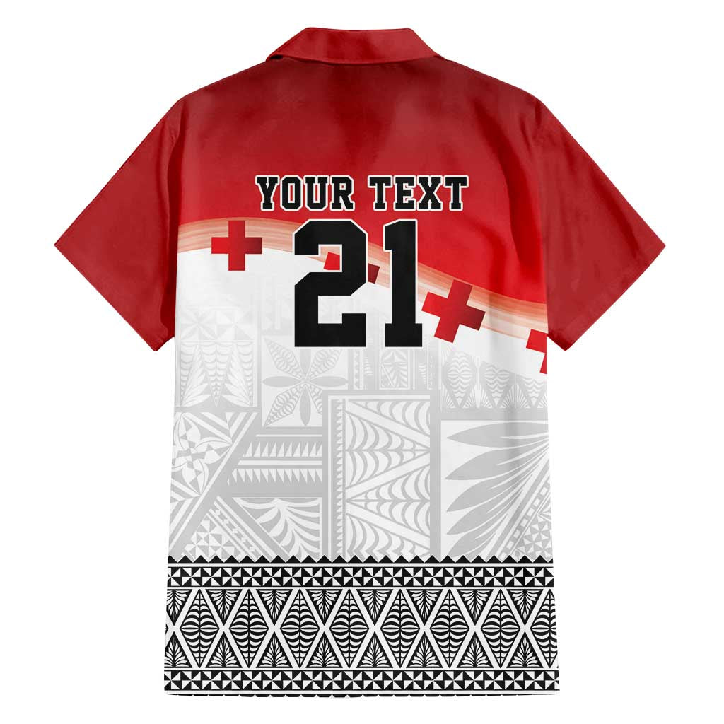 Ikale Tahi Pacific Tonga Rugby Custom Family Matching Long Sleeve Bodycon Dress and Hawaiian Shirt Tongan Ngatu with Flag Pattern LT9 - Polynesian Pride