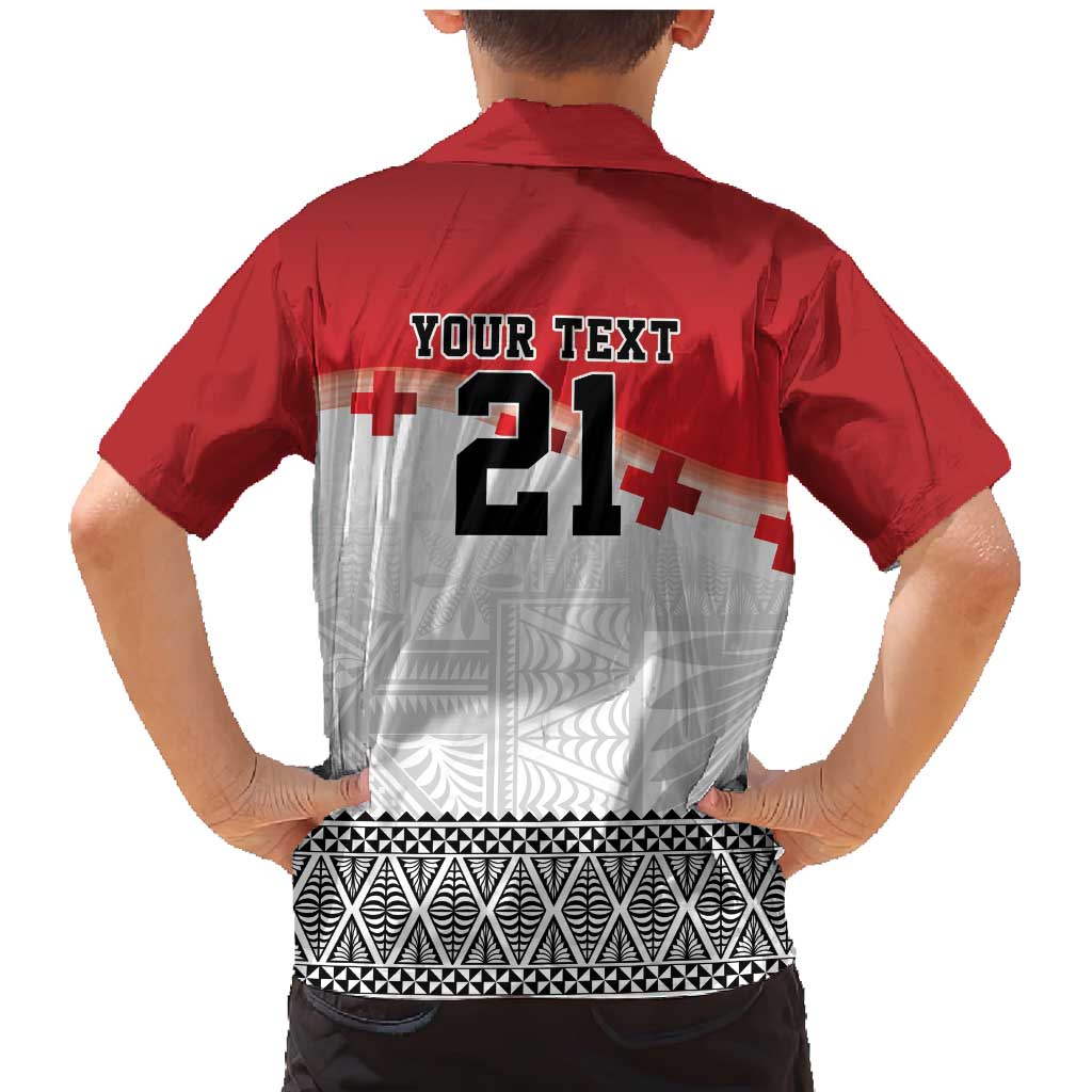 Ikale Tahi Pacific Tonga Rugby Custom Family Matching Mermaid Dress and Hawaiian Shirt Tongan Ngatu with Flag Pattern LT9 - Polynesian Pride