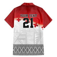 Ikale Tahi Pacific Tonga Rugby Custom Family Matching Mermaid Dress and Hawaiian Shirt Tongan Ngatu with Flag Pattern LT9 - Polynesian Pride