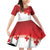 Ikale Tahi Pacific Tonga Rugby Custom Family Matching Off Shoulder Short Dress and Hawaiian Shirt Tongan Ngatu with Flag Pattern