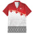 Ikale Tahi Pacific Tonga Rugby Custom Family Matching Off Shoulder Short Dress and Hawaiian Shirt Tongan Ngatu with Flag Pattern