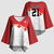 Ikale Tahi Pacific Tonga Rugby Custom Kimono Sleeve Blouse Tongan Ngatu with Flag Pattern - Polynesian Pride