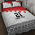 Ikale Tahi Pacific Tonga Rugby Custom Quilt Bed Set Tongan Ngatu with Flag Pattern
