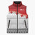 Ikale Tahi Pacific Tonga Rugby Custom Sleeveless Puffer Jacket Tongan Ngatu with Flag Pattern - Polynesian Pride