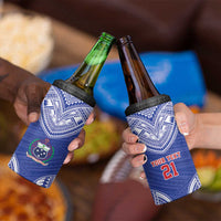 Manu Samoa Pacific Samoa Rugby Custom 4 in 1 Can Cooler Tumbler Polynesian Pattern