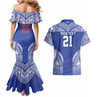 Manu Samoa Pacific Samoa Rugby Custom Couples Matching Mermaid Dress and Hawaiian Shirt Polynesian Pattern