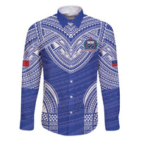 Manu Samoa Pacific Samoa Rugby Custom Family Matching Off Shoulder Maxi Dress and Hawaiian Shirt Polynesian Pattern