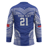 Manu Samoa Pacific Samoa Rugby Custom Hockey Jersey Polynesian Pattern - Polynesian Pride