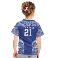 Manu Samoa Pacific Samoa Rugby Custom Kid T Shirt Polynesian Pattern