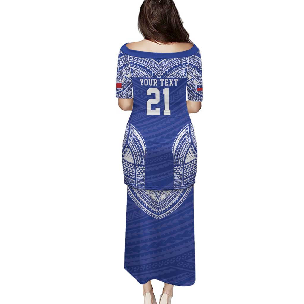 Manu Samoa Pacific Samoa Rugby Custom Puletasi Polynesian Pattern