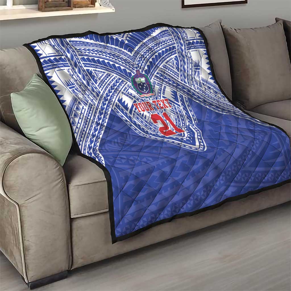 Manu Samoa Pacific Samoa Rugby Custom Quilt Polynesian Pattern