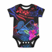 American Samoa Baby Onesie Manu'a Cession Day Polynesian Tribal LT9 Gradient Blue - Polynesian Pride