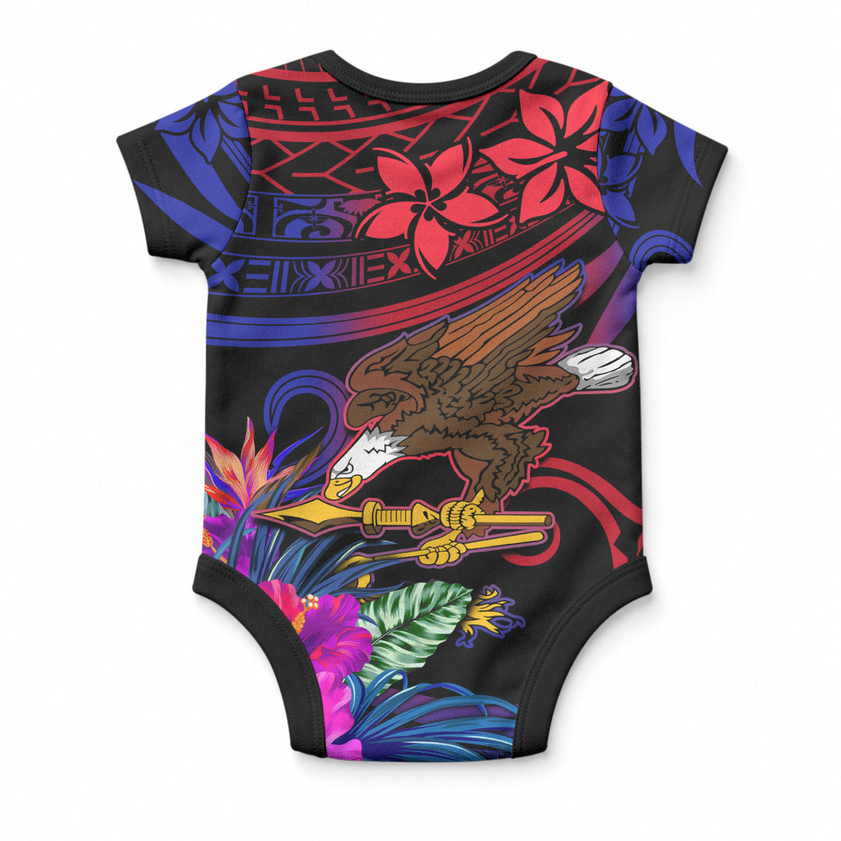 American Samoa Baby Onesie Manu'a Cession Day Polynesian Tribal LT9 - Polynesian Pride